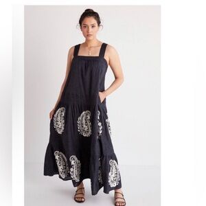 Felicity Embroidered Maxi Dress Black Maxi
Sundress White Paisley Embroidery